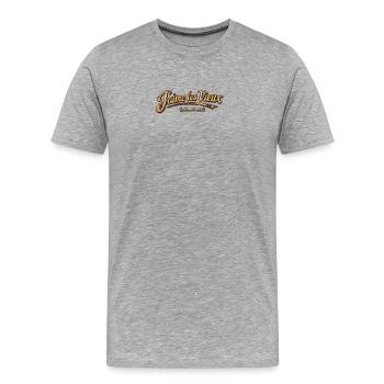 Ich mag die alten rostigen Mopeds - Männer Premium Bio T-Shirt - Grau meliert - Vorne - Damien (186cm)