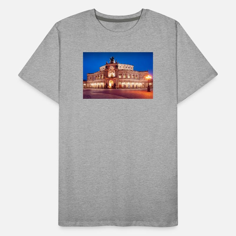 Semperoper de Dresde en soirée T-shirt bio Premium Homme
