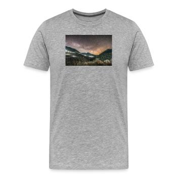 The Milky Way above Agrafa Mountains	 - Men's Premium Organic T-Shirt - heather grey - Front - Damien (186cm)