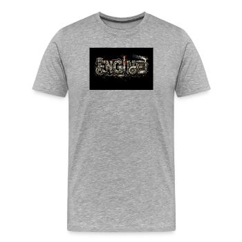 SteamGear-Ingenieursbuchstaben - Männer Premium Bio T-Shirt - Grau meliert - Vorne - Damien (186cm)