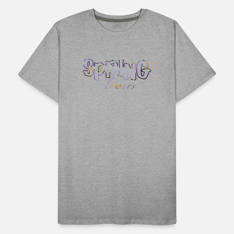 Couleurs des crocus des fleurs de printemps T-shirt bio Premium Homme