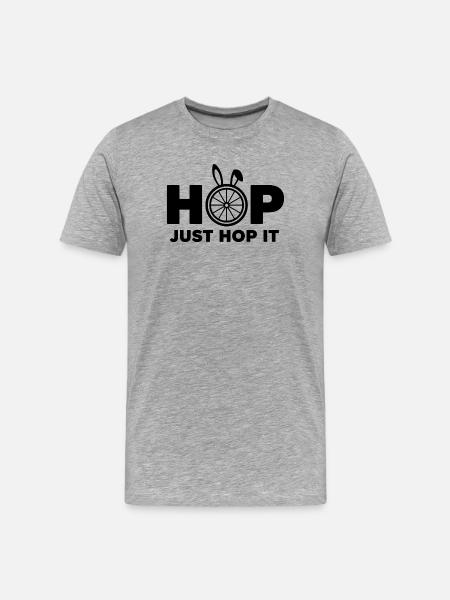 Saute Juste, Bicycle Bunny - T-shirt bio Premium Homme - gris chiné