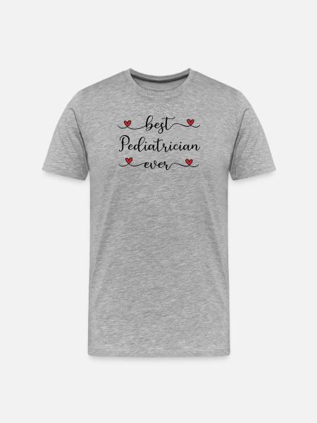 bester Kinderarzt der Welt - Männer Premium Bio T-Shirt - Grau meliert