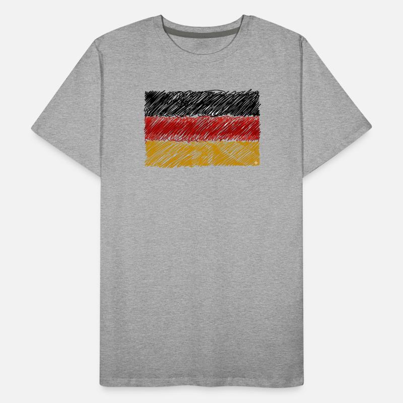 German Flag Scribble Men's Premium Organic T-Shirt