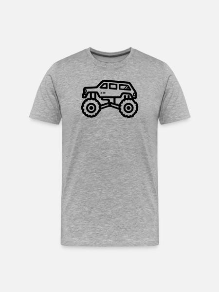 Monster truck - Men's Premium Organic T-Shirt - heather grey