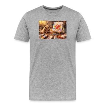 Chico 11: Mother's Day 2026 - Men's Premium Organic T-Shirt - heather grey - Front - Damien (186cm)