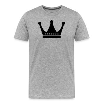 Couronne - T-shirt bio Premium Homme - gris chiné - Devant - Damien (186cm)