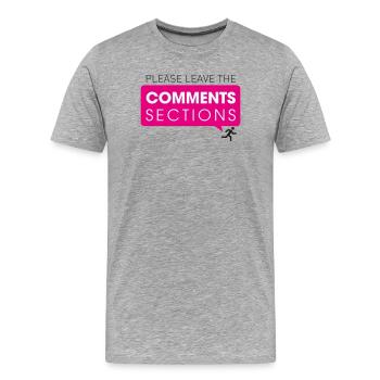 Veuillez laisser la section des commentaires - T-shirt bio Premium Homme - gris chiné - Devant - Damien (186cm)