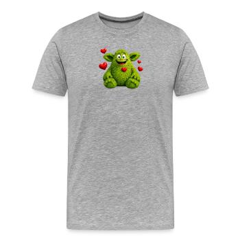 Monstre - T-shirt bio Premium Homme - gris chiné - Devant - Damien (186cm)