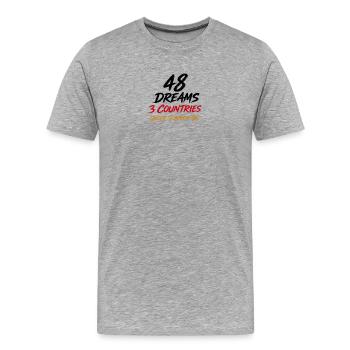 Fussball - Männer Premium Bio T-Shirt - Grau meliert - Vorne - Damien (186cm)