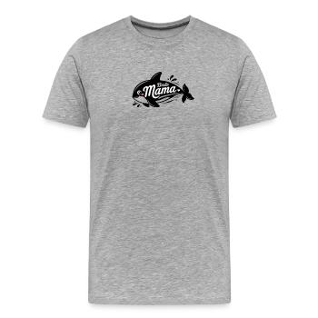 Beste Mama Fischdesign - Männer Premium Bio T-Shirt - Grau meliert - Vorne - Damien (186cm)