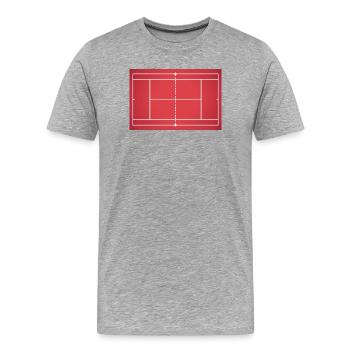 Montrez vos couleurs - Tennis - T-shirt bio Premium Homme - gris chiné - Devant - Damien (186cm)