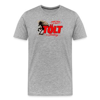 More Than a Gait - Tölt - Men's Premium Organic T-Shirt - heather grey - Front - Damien (186cm)