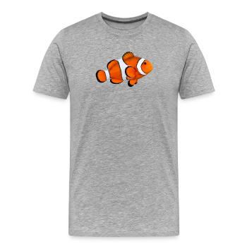 Clownfish - Men's Premium Organic T-Shirt - heather grey - Front - Damien (186cm)