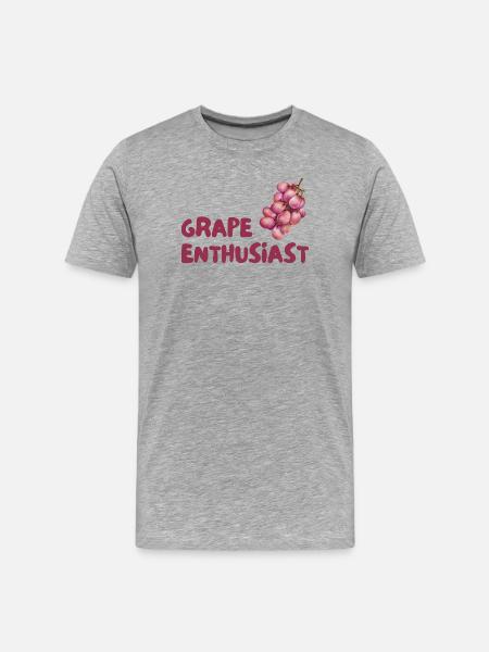 Traubenliebhaber Grapes Enthusiast - Men's Premium Organic T-Shirt - heather grey