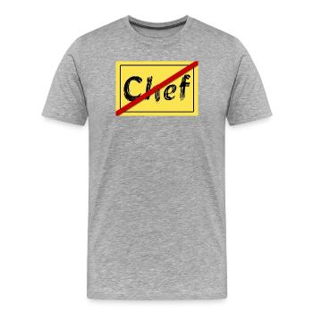 Ex-head - Men's Premium Organic T-Shirt - heather grey - Front - Damien (186cm)