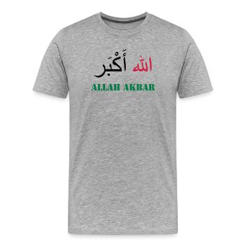 Allah Akbar - Men's Premium Organic T-Shirt - heather grey - Front - Damien (186cm)