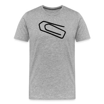 Gem - Men's Premium Organic T-Shirt - heather grey - Front - Damien (186cm)