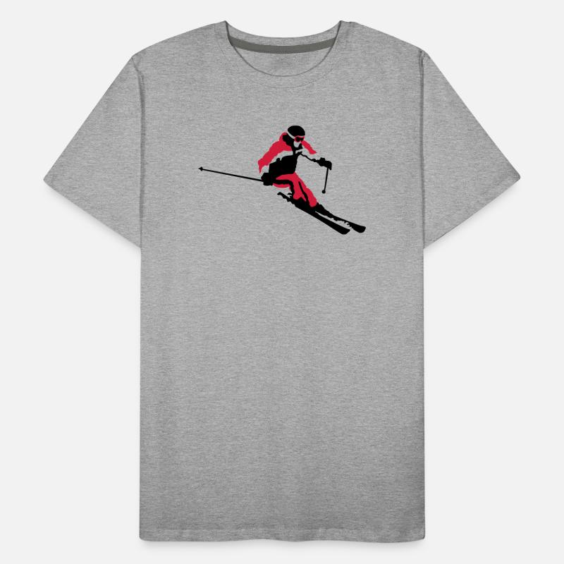 ski T-shirt bio Premium Homme