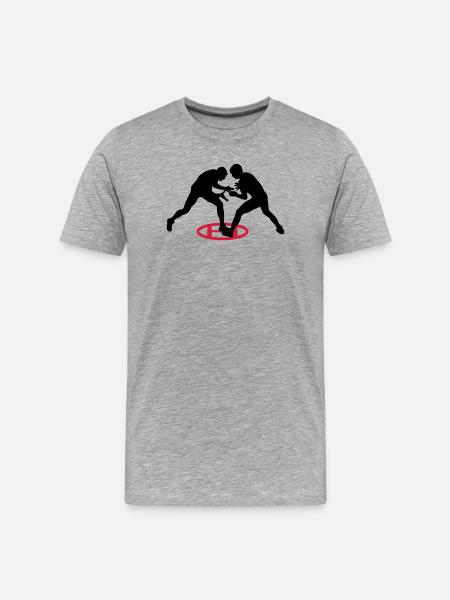 lutte gréco-romaine - T-shirt bio Premium Homme - gris chiné