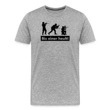 paintball - Männer Premium Bio T-Shirt - Grau meliert - Vorne - Damien (186cm)