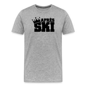 apres ski - Männer Premium Bio T-Shirt - Grau meliert - Vorne - Damien (186cm)