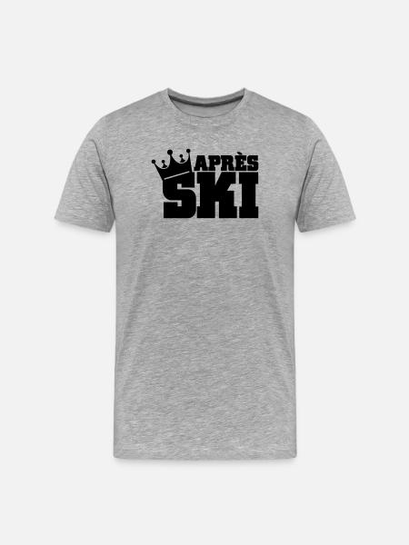 apres ski - Men's Premium Organic T-Shirt - heather grey