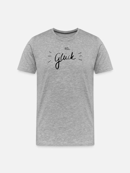 Viel Glück - Men's Premium Organic T-Shirt - heather grey