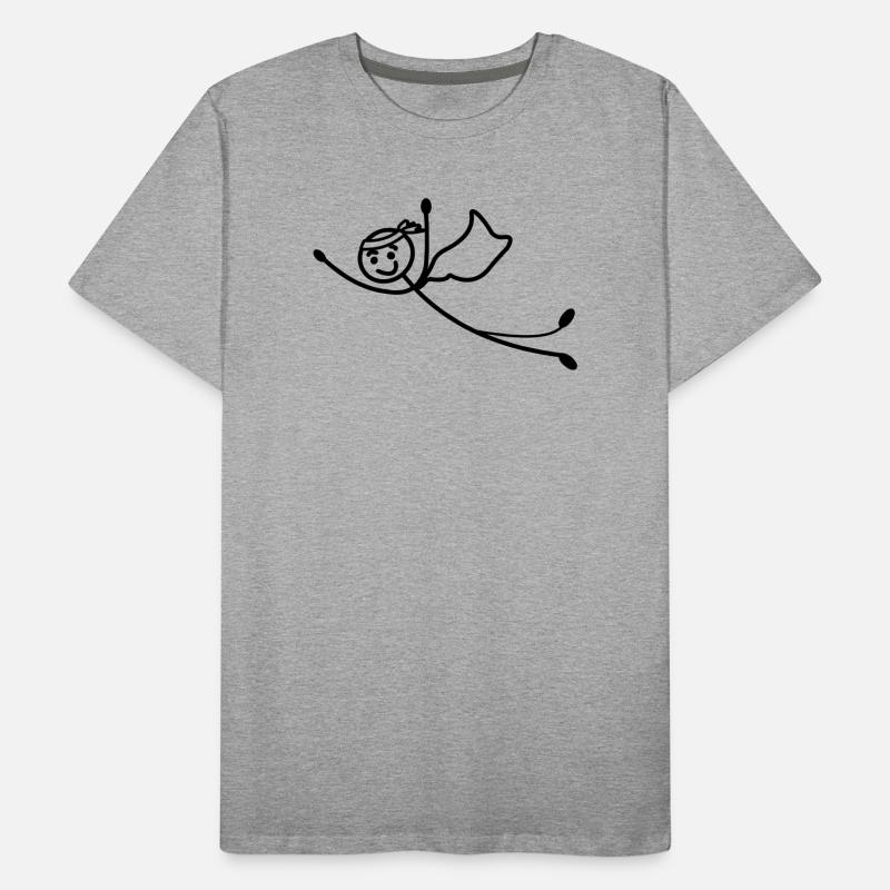 Super jung oder Mann fliegt schnell mit Umhang Männer Premium Bio T-Shirt