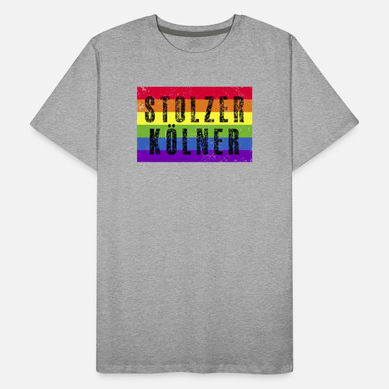 Stolzer Kölner - Regenbogenfahne Männer Premium Bio T-Shirt