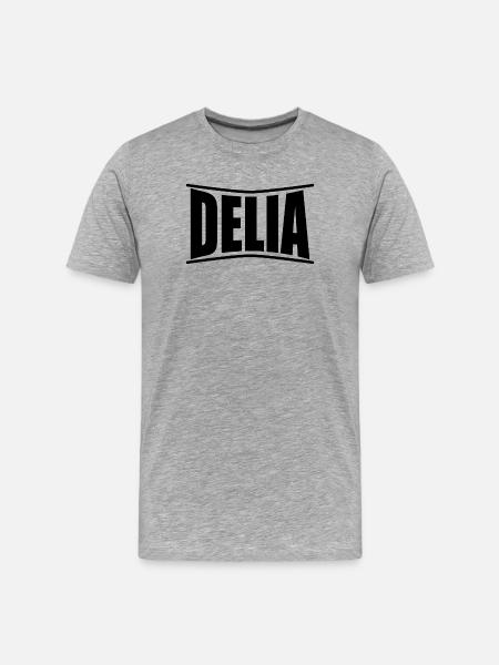 Delia t-shirt gift idea - Men's Premium Organic T-Shirt - heather grey