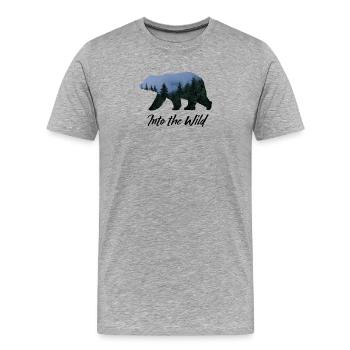 Into the wild - Men's Premium Organic T-Shirt - heather grey - Front - Damien (186cm)