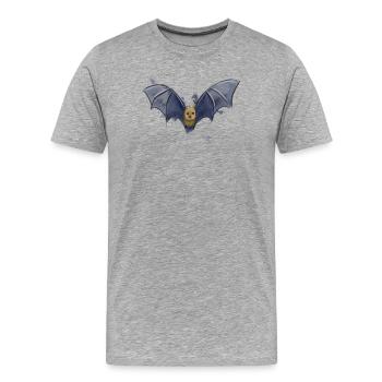 Chauve-souris - T-shirt bio Premium Homme - gris chiné - Devant - Damien (186cm)