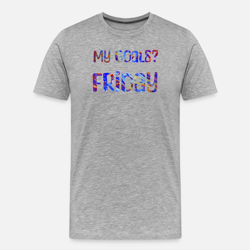 Mes objectifs ? Vendredi - Mon objectif? Vendredi - T-shirt bio Premium Homme - gris chiné