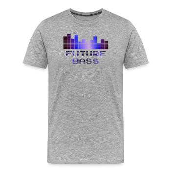 Future Bass | Music - T-shirt bio Premium Homme - gris chiné - Devant - Damien (186cm)