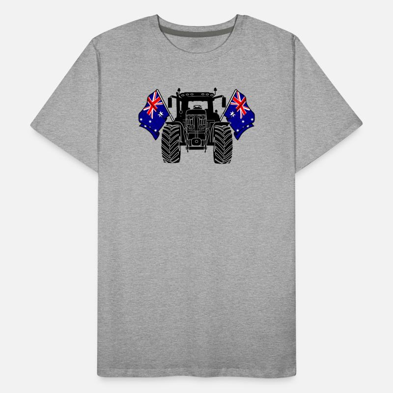 Tractor two flags Australia Men's Premium Organic T-Shirt