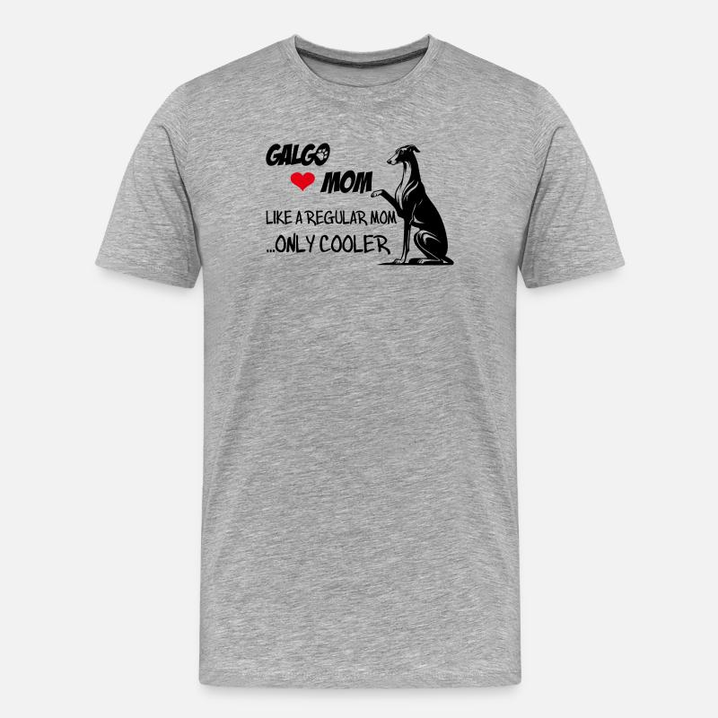 Galgo Mom - Männer Premium Bio T-Shirt - Grau meliert