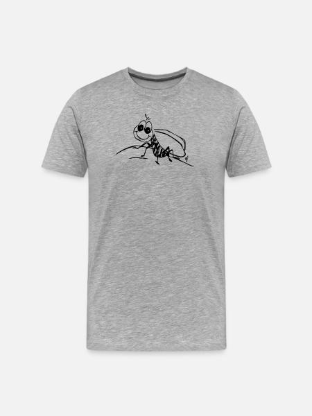 Bee. The shy bee "love-me" - Men's Premium Organic T-Shirt - heather grey