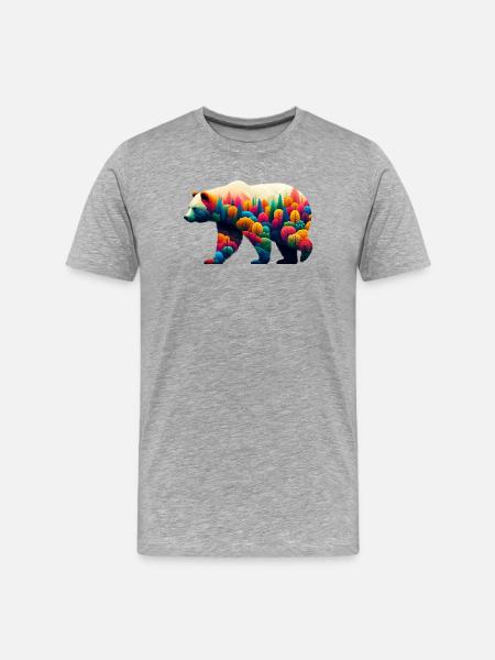Ours - T-shirt bio Premium Homme - gris chiné