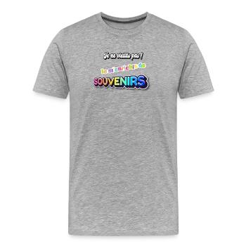 Je ne vieillis pas - T-shirt bio Premium Homme - gris chiné - Devant - Damien (186cm)