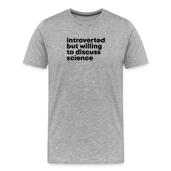 Science - Men's Premium Organic T-Shirt - heather grey - Front - Damien (186cm)
