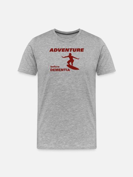 SURF ADVENTURE - Men's Premium Organic T-Shirt - heather grey