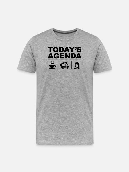 Today's Agenda - Men's Premium Organic T-Shirt - heather grey