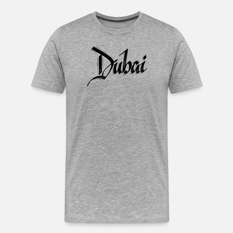Dubai - Männer Premium Bio T-Shirt - Grau meliert
