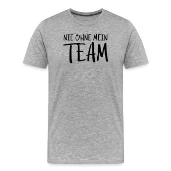 Mon équipe - T-shirt bio Premium Homme - gris chiné - Devant - Damien (186cm)