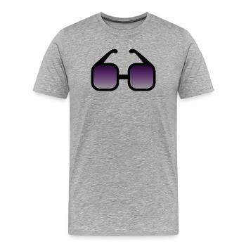 Black Gradient Sunglasses  - Men's Premium Organic T-Shirt - heather grey - Front - Damien (186cm)
