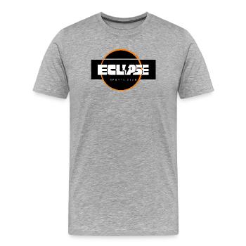 Eclipse Sports Club Logo-Design - Männer Premium Bio T-Shirt - Grau meliert - Vorne - Damien (186cm)