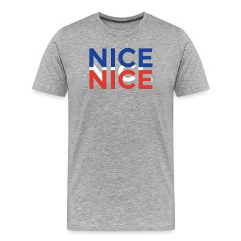 Joli souvenir - T-shirt bio Premium Homme - gris chiné - Devant - Damien (186cm)