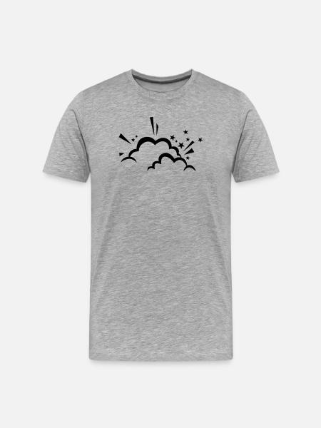Comic cloud after explosion - Men's Premium Organic T-Shirt - heather grey