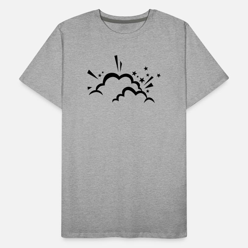 Comic cloud after explosion Men's Premium Organic T-Shirt